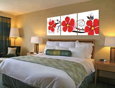 File in mica Tải tranh bộ ghép 3 tấm những bông hoa #90 (bản gốc) sắc sảo