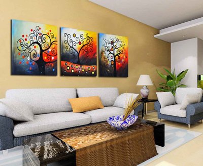 File gốc in ấn Tải tranh bộ ghép 3 tấm trang trí trừu tượng #41 chất lượng vượt trội