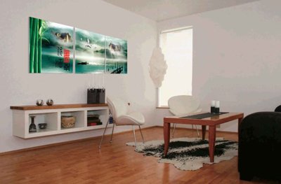 File in trần Tải tranh ghép treo tường bộ 3 tấm đẹp #4 (file gốc) phong thủy