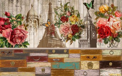 File tranh gốc in trần nhà Tải tranh trang trí quán ăn cafe & karaoke #10 3D