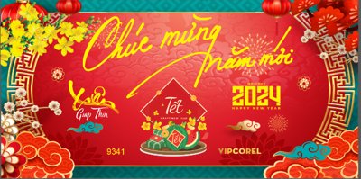 Download file Tổng hợp BACKDROP TẾT 2024 VECTOR file corel (gốc) in mica bàn thờ