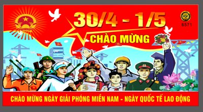 File tranh trang trí Tổng hợp Pano trang trí ngày Lễ 30/4 và 1/5 (tải file gốc)