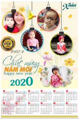 File tranh gốc Tổng hợp bộ lịch treo tường chúc mừng năm mới file corel (sắc nét từng chi tiết)