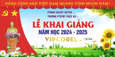 File gốc Tổng hợp background Lễ Khai Giảng 2024 - 2025 file corel (vector) cho in ấn