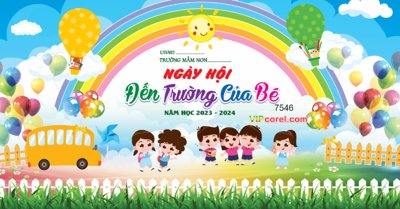 File in ấn Tổng hợp market khai giảng trường học file corel (bản gốc) chất lượng cao