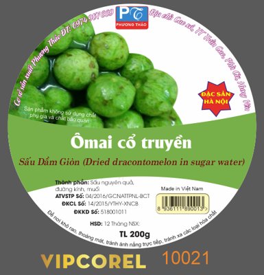 File gốc Tem Ô Mai cổ truyền Sấu Dầm Giòn file corel (chuẩn màu) cho in offset