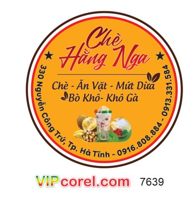 Tải file gốc Tem nhãn Chè Hằng Nga - quán chè - văn vặt file corel (bản PSD) chỉnh sửa được