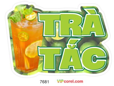 File gốc Tem nhãn Trà tắc trang trí sản phẩm file corel (trang trí) phòng trẻ em