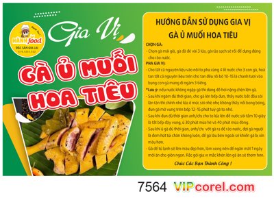 Download file Tem nhãn sản phẩm Gia vị gà ủ muối hoa Tiêu (gốc) cho xưởng in