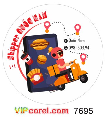 File gốc Tem nhãn shipper Quốc Nam - giao hàng nhanh (in mica) làm quà tặng