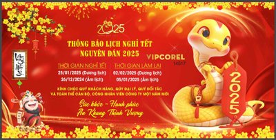 Download file Thông báo lịch nghỉ tết nguyên đán 2025 #2 file corel (chuẩn in) chất lượng cao