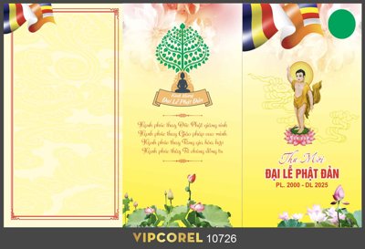 Tải về file gốc Thư mời đại lễ phật đản 2024 vector #2 (chuẩn in ấn)