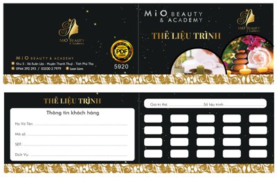 File gốc Thẻ liệu trình MiO Beauty & Academy file corel (bản quyền) cho in ấn
