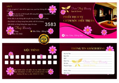 File in trần Thẻ liệu trình Trần Thủy Beauty Spa & Clinnic (bản gốc) phong cảnh