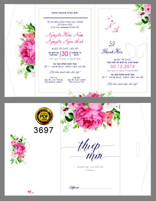 Tải file Thiệp cưới Hoài Nam và Ngọc Anh mã thiệp HD120 (gốc) in trên mọi chất liệu