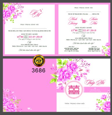 Tải file Thiệp cưới Minh Hoàng và Xuân Mai mã thiệp HD131 (gốc) làm tranh treo tường