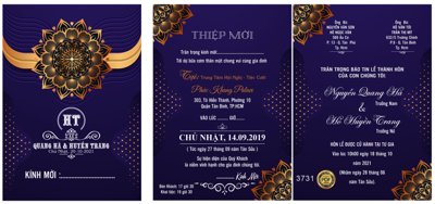 File in trần Thiệp cưới Quang Hà & Huyền Trang file corel (file gốc) phong thủy