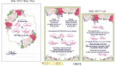 Tải về hình ảnh gốc Thiệp cưới mẫu DQ-1917 - Đức Toàn và Thùy Linh sắc nét