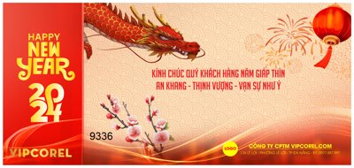 File gốc Thiệp chúc mừng năm mới xuân 2024 vector #12 (ảnh rõ nét) để in