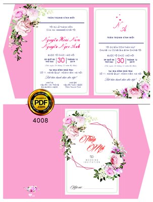 Tải file Thiệp mời Hoài Nam và Ngọc Anh mã HD110 file corel (gốc) làm file thiết kế