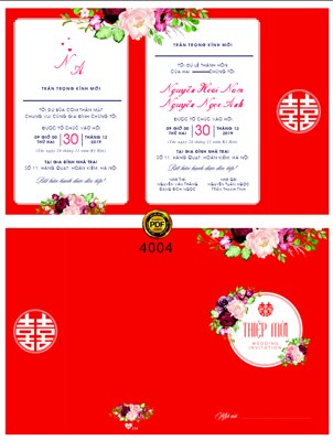 Tải file Thiệp mời Hoài Nam và Ngọc Anh mã HD114 file corel (ảnh gốc) in gạch 3D