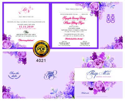 File PSD in ấn Thiệp mời Quang Dũng và Hồng Ngọc mã HD95 file corel (chất lượng cao)