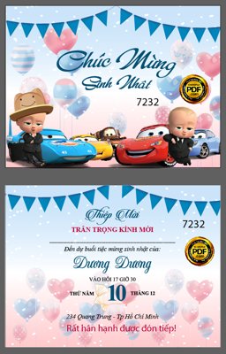 File tranh gốc Thiệp mời sinh nhật Dương Dương file illustrator (bản quyền) file PSD