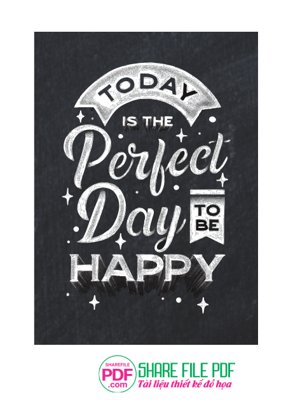 File tranh quảng cáo Today perfect day to be haypy file vector PDF (download file gốc)