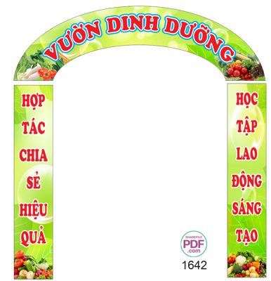 Tải file gốc Trang trí cổng vườn dinh dưỡng trường mầm non file PDF & CDR (in không vỡ ảnh)
