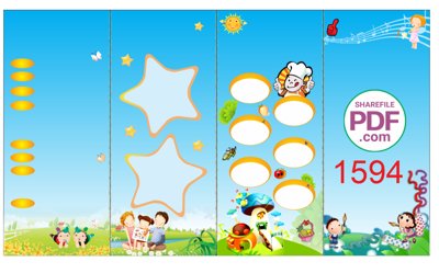 File in trần Trang trí mầm non - biển dọc #1 file PDF & CDR (bản gốc) trời sao