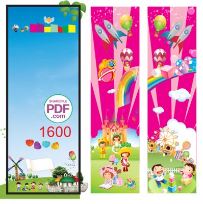 File in lụa Trang trí mầm non - biển dọc #7 file PDF & CDR (phong cảnh) Trang trí mầm non - biển dọc #7 file PDF & CDR