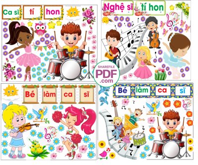 Download file Trang trí phòng học - Bé làm ca sĩ file PDF & CDR (gốc) in mica ốp bếp