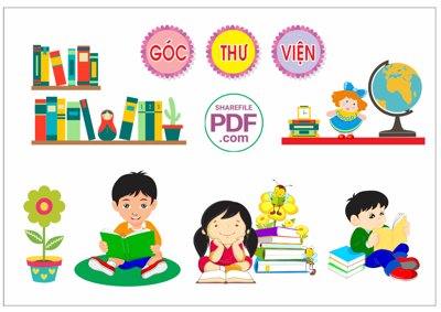 File PSD Trang trí phòng học - Góc thư viện file PDF & CDR (nguyên gốc) chất lượng cao