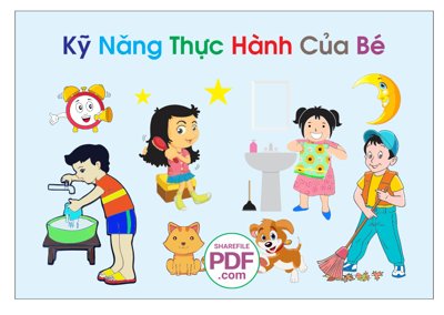 Download file gốc Trang trí phòng học - kỹ năng thực hành của bé file PDF & CDR (in mica) trang trí