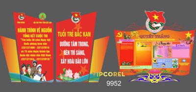 File gốc in mica Trang trí phòng hội nghị kỷ niệm ngày thành lập Đoàn chất lượng