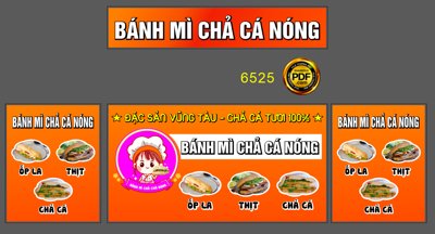 Tải về file gốc Trang trí xe đẩy bánh mì chả cá nóng #3 file corel (chuẩn in ấn)
