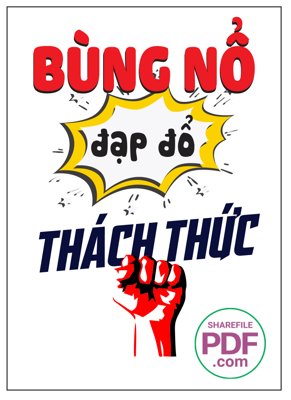 File ảnh Tranh động lực Bùng nổ đạp đổ thách thức file PDF (gốc) in backdrop sự kiện