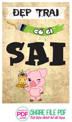 Download file tranh Tranh động lực treo tường: Đẹp trai có gì sai file vector PDF (file gốc PSD)