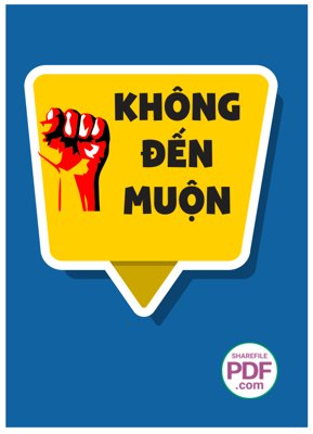 Tải file Tranh động lực treo tường "Không đến muộn" file vector PDF (gốc) làm file tranh quảng cáo