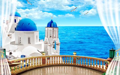 Mua file gốc Tranh 3D biển xanh - đại dương xanh #39 (PSD) tại Filetranh.com