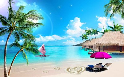 File tranh Tranh 3D biển xanh - đại dương xanh #4 (bản gốc) treo quán cafe