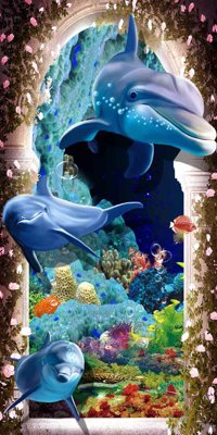 Tải xuống file tranh gốc Tranh 3D biển xanh - đại dương xanh #44 (PSD/TIFF)