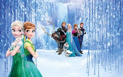 File in mica Tranh 3D công chúa Elsa cho phòng ngủ bé gái (bản gốc) làm vách ngăn