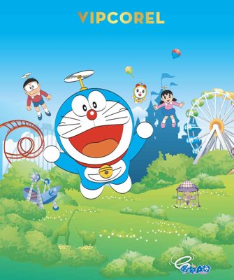 Tải file Tranh 3D chú mèo máy thông minh Doremon (gốc) chủ đề tôn giáo