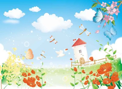 File gốc Tranh 3D hoạt hình dễ thương cho bé thiếu nhi #27 (trang trí) cho phòng khách