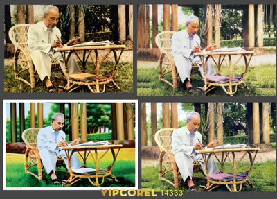 File gốc Tranh Bác Hồ Ngồi Ghế Mây làm việc viết sách file corel (cho in 3D) độc đáo