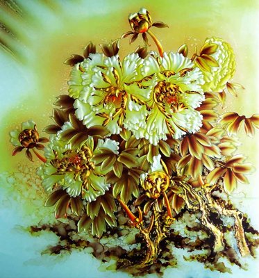 Tải file Tranh dán tường 3D Châu Âu sang trọng #43 (gốc) chủ đề hoa sen