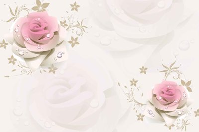 File gốc Tranh dán tường 3D hoa nghệ thuật hiện đại #103 (in ấn) màu sắc trung thực