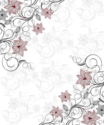 Hình ảnh file gốc in lụa Tranh dán tường 3D hoa nghệ thuật hiện đại #12