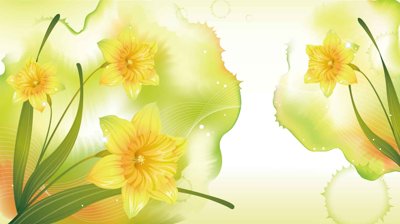 Download file tranh Tranh dán tường 3D hoa nghệ thuật hiện đại #153 (file gốc PSD)